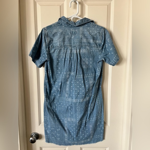 Gap Printed Denim Shirt Dress - Picture 2 of 3